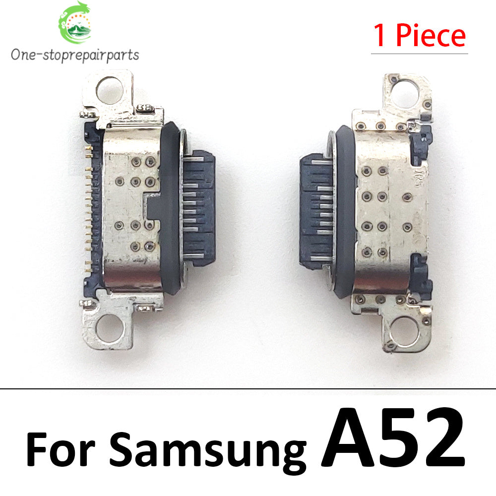 2Pcs，USB jack socket connector charger Charging Port For Samsung A02 A02s A22 A32 A52 A72 A33 A73 A03 Core A03s 4G 5G Samsung phone repair parts