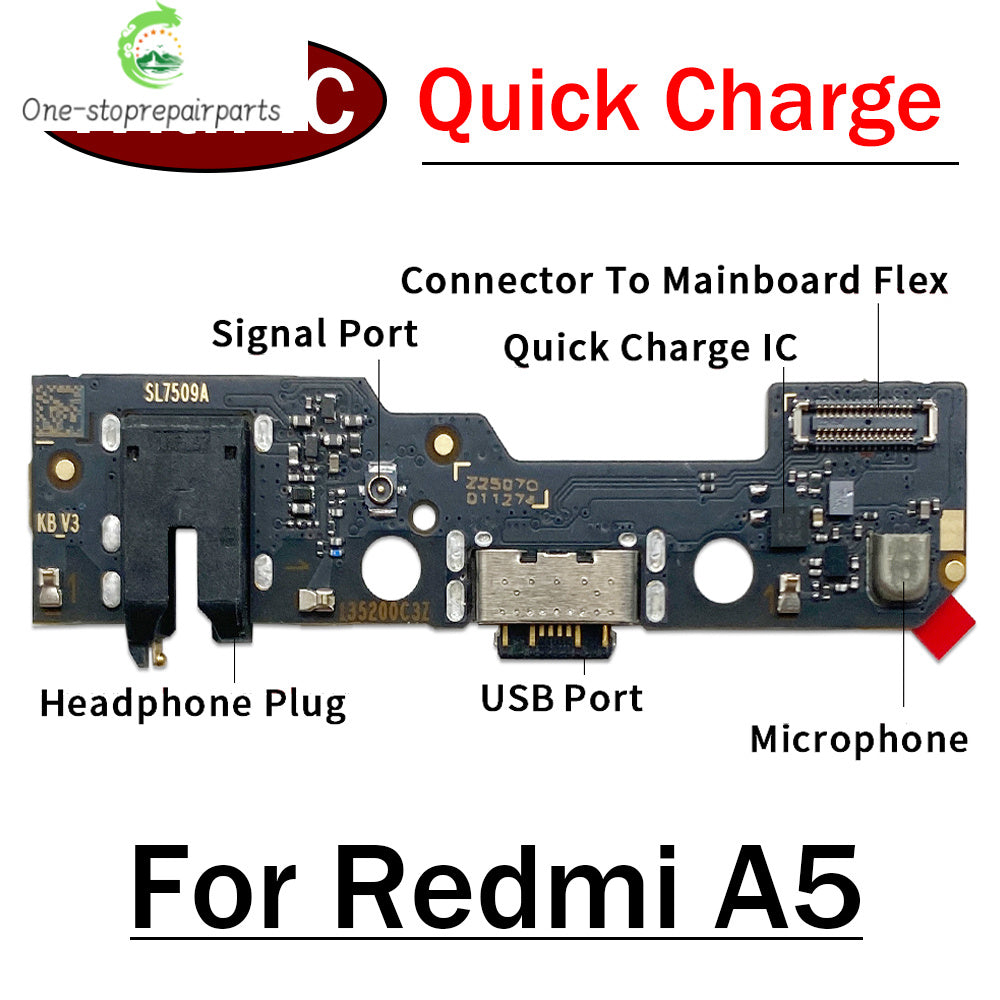 New USB Charging Port Dock Charger Plug Connector Board Flex Cable For Xiaomi Redmi A5 Replacement Parts Xiaomi  Xiao mi phone repair parts