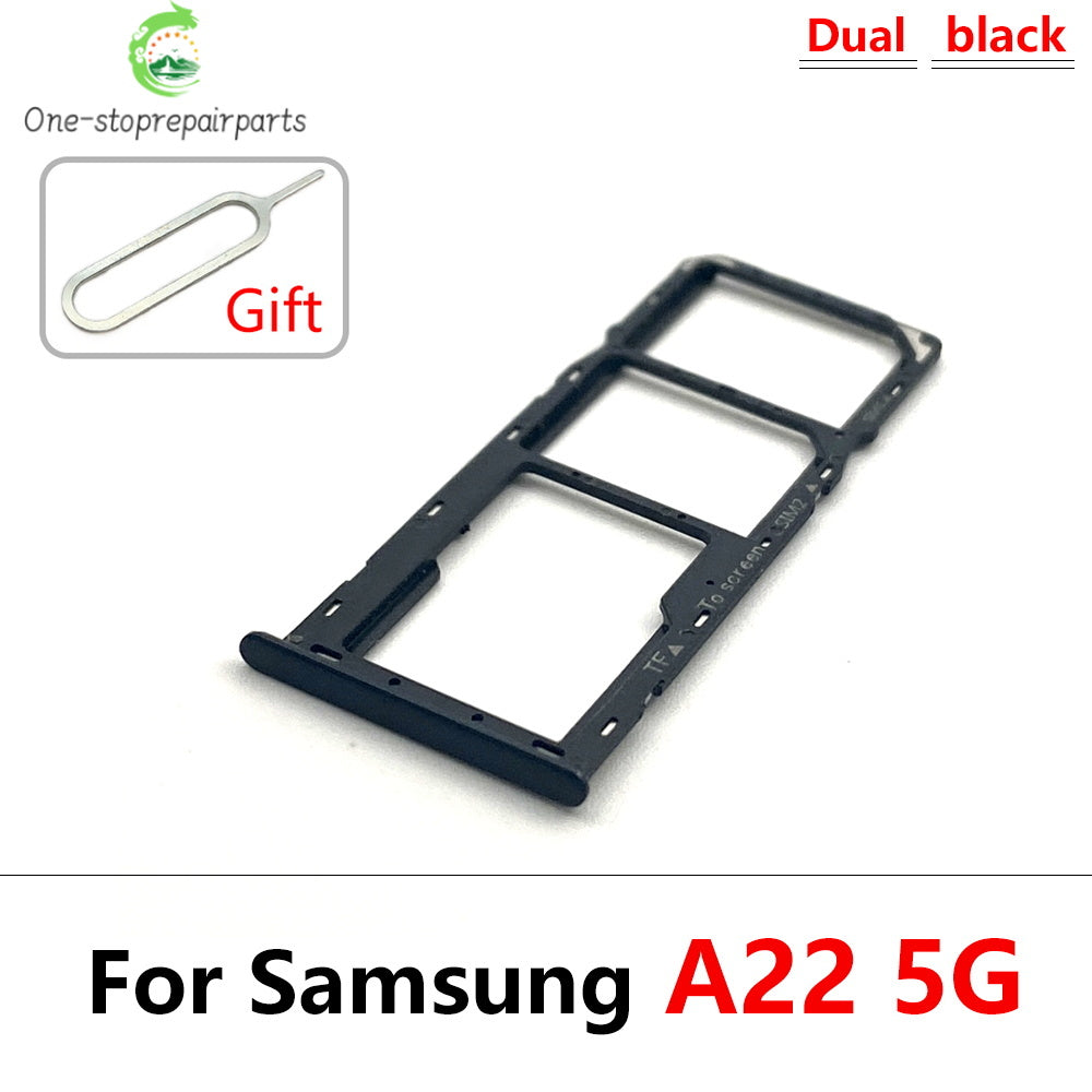 SIM Card Tray Slot Holder Adapter Accessories For Samsung A22 A32 4G 5G Replacement Spare Parts Samsung phone repair parts