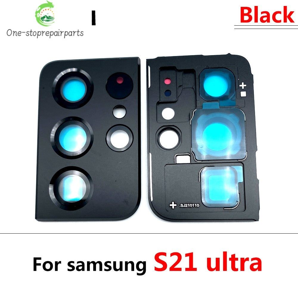 New Rear Camera Glass Lens Cover With Frame Holder For Samsung S20 S21 S22 S23 S24 S25 Plus Ultra 4G 5G Replacement Parts Samsung phone repair parts