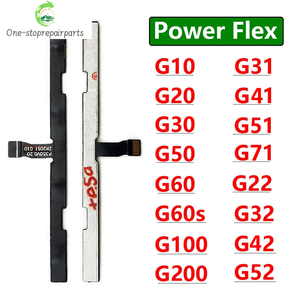 Power on off Volume Key Button Flex Cable For Motorola Moto G10 G20 G30 G100 G200 G50 G60 G60s G31 G51 G71 G22 G32 G52 G62 5G Motorola phone repair parts
