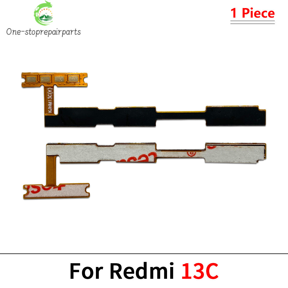 10Pcs/Lot, Power Volume Button Key Flex Cable For Xiaomi Redmi S2 10 9 9A 8 8A 7 7A 6 6A 5 5A 9C 9T 10A 10C 12C 12 13 13C  Xiaomi  Xiao mi phone repair parts