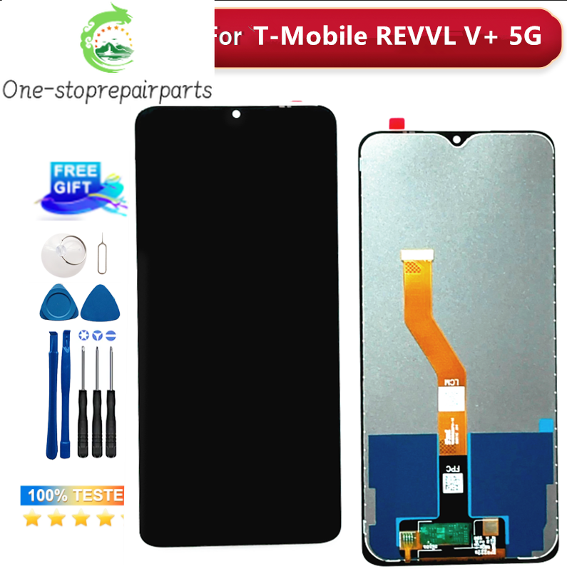 Original For T-Mobile REVVL V+ 5G LCD Display Screen Touch Panel Digitizer For T-Mobile REVVL V Plus 5G Display Replacement Other brand Phone repair parts