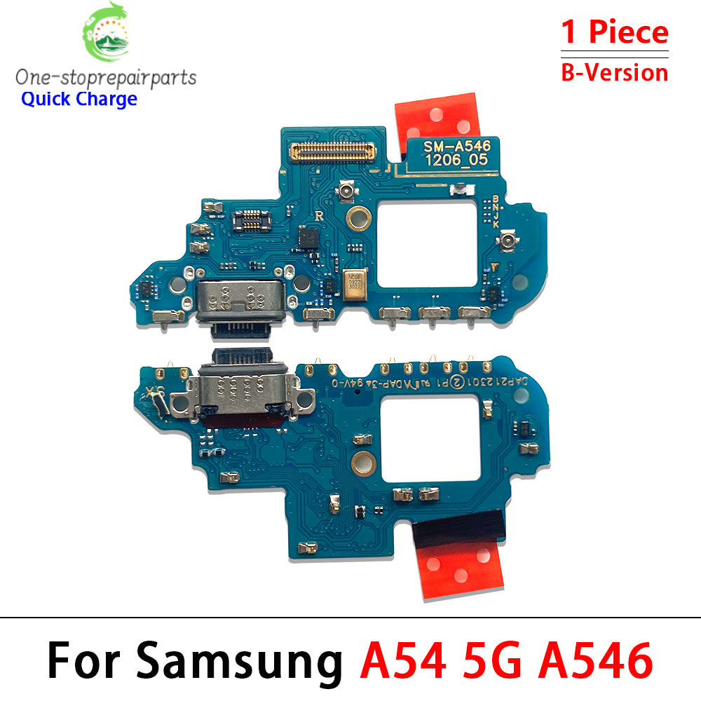 10Pcs, USB Charging Port Dock Charger Connector Board Flex Cable For Samsung A13 A23 A33 A53 A52 A72 A14 A24 A34 A54 4G 5G Samsung phone repair parts