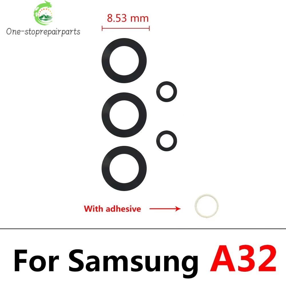 10Pcs, Back Rear Camera Glass Lens For Samsung A22 A32 A42 A52 A72 A33 A53 A73 4G 5G  With Adhesive