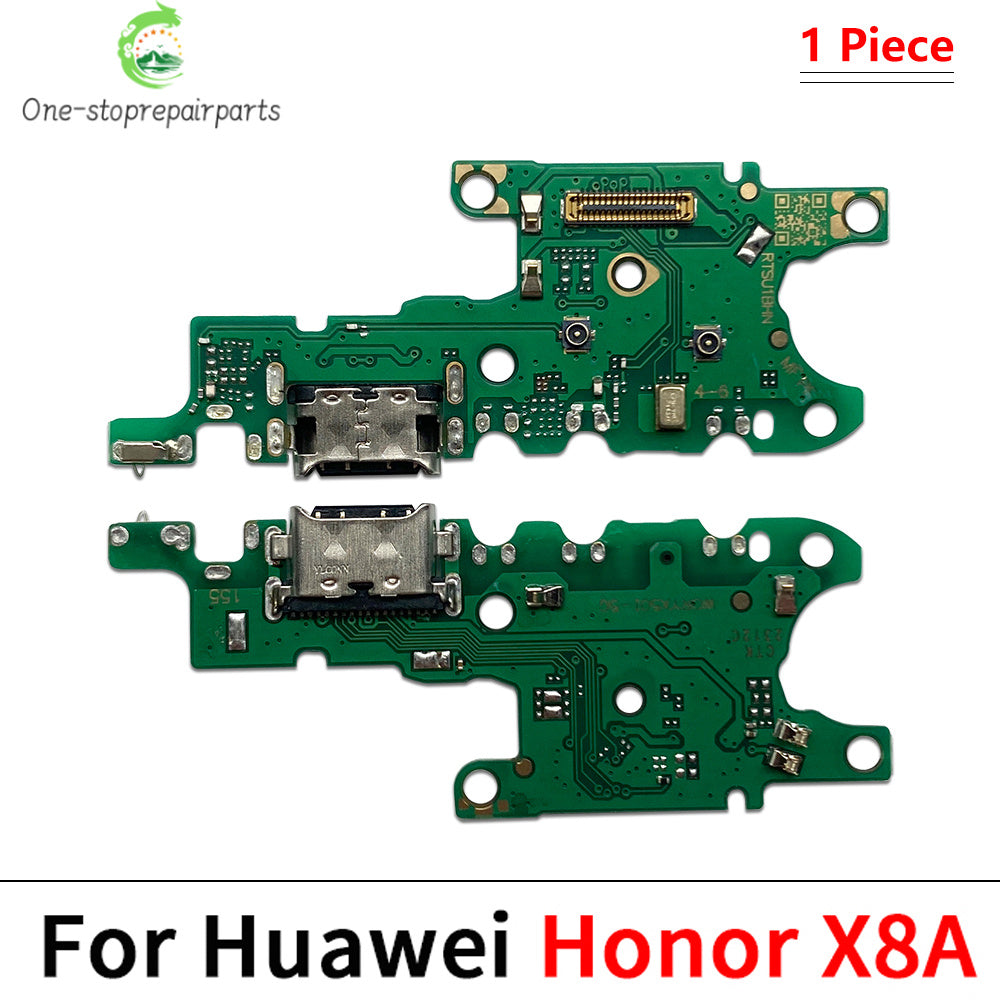 10Pcs, USB Charge Port Jack Dock Connector Charging Board Flex Cable For Huawei Honor X6 X6A X7 X7A X7B X8 X8A X8B X9A X9B 4G 5G Huawei phone repair parts
