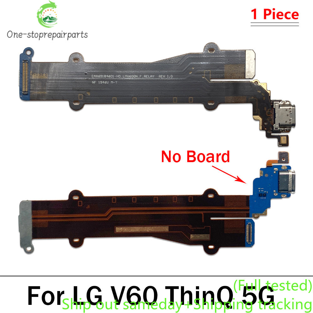 USB Charging Dock Port Connector Microphone Mic Board Flex Cable For LG V60 ThinQ 5G V600TM V600AM Repair Parts LG phone repair parts