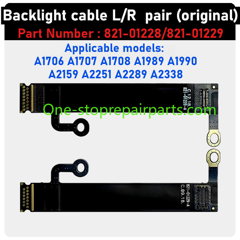 MacBook lcd display backlight flex cable For A1706 1707 A1708 1990 1989 2251 2141 2159 2337 A2338 A2485 A2780 A2991 A2442 A2779 A2918 A2992 821-00602 821-01270 821-01317 821-01228 821-02251 821-03777 821-03044 camera ribbon cable Macbook repair parts