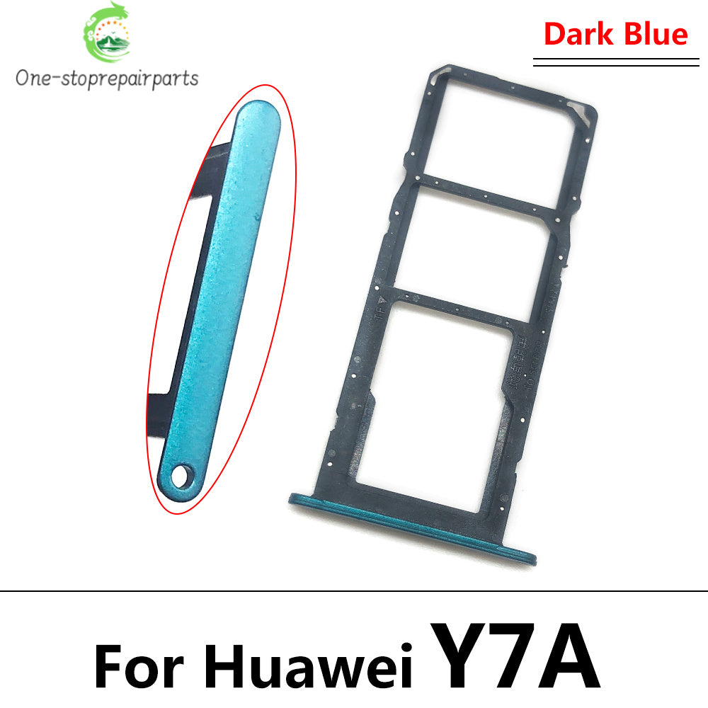 New For Huawei Y6S Y7A Y9S Micro Nano SIM Card Holder Tray Slot Holder Adapter Socket Huawei phone repair parts