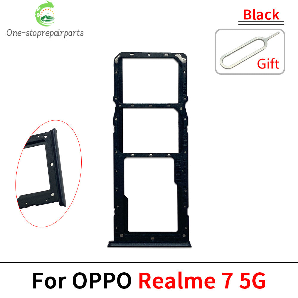 New For OPPO Realme 7 8 9 Pro 4G 5G SIM Card Tray Slot Holder Replacement Parts Realme phone repair parts