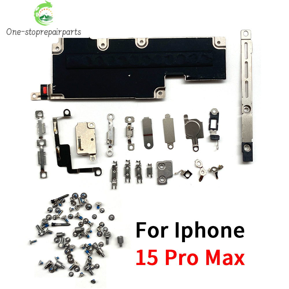 Full Inside Small Metal Holder Bracket Shield Plate Set Kit Full Screws Waterproof For iPhone 11 12 13 14 15 Pro Max 14 Plus iPhone phone repair parts