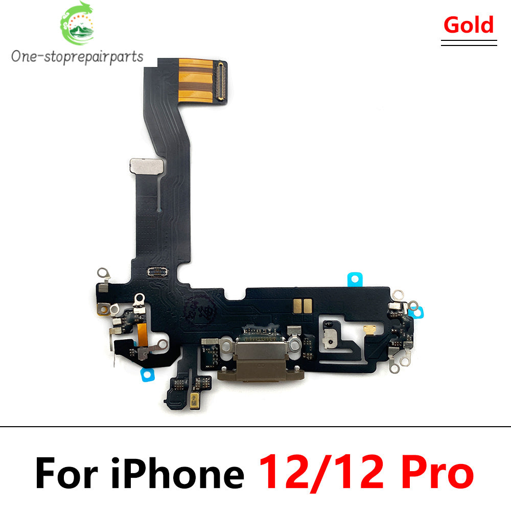 New USB Charging Port Charger Board Flex Cable For iPhone 12 Pro 12Pro Max Mini Dock Connector With Microphone iPhone phone repair parts