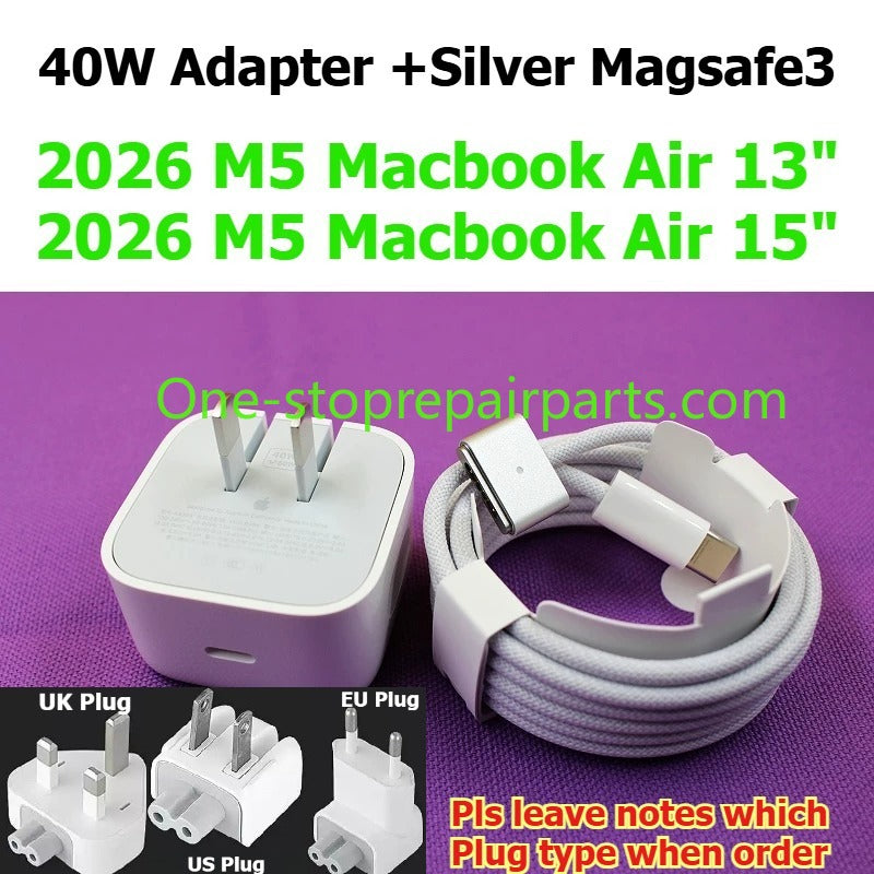 USB-C to MagSafe 3 Cable Power Adapter 30W 35W 70W 96W 140W  for Apple Macbook Magsafe3 Macbook Air A3448 A3449 A3240 A3241 Pro A3434 A3429 A3426 M2 M3 M4 M5  magnetic