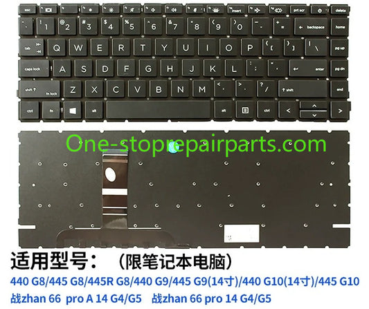 For HP 440 G8 ZHAN 66 PRO 14 G4 445R G8 HSN-Q27C HSN-Q31C  M23769-001 keyboard HP laptop repair parts