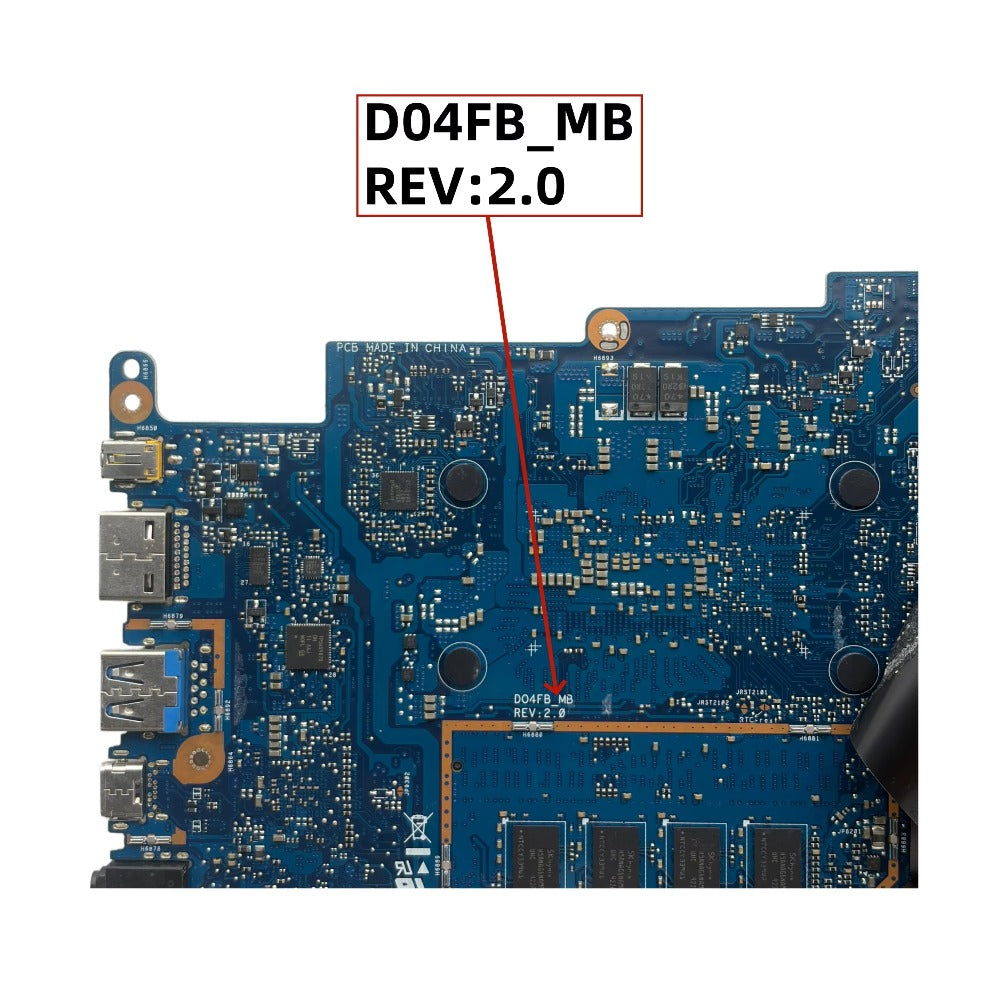 D04FB_MB For Acer TravelMate P6 TMP614-51 Laptop Motherboard With i5-8265U CPU DDR4 8GB-RAM UMA NB.VKP11.00C 100% Fully Tested Acer laptop repair parts