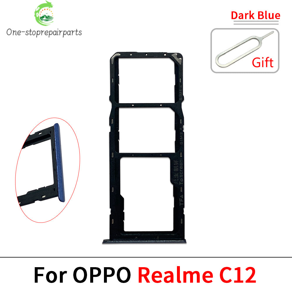 New For OPPO Realme C15 C31 C33 C25 C17 C12 SIM Card Slot SD Card Tray Holder Adapter Realme phone repair parts