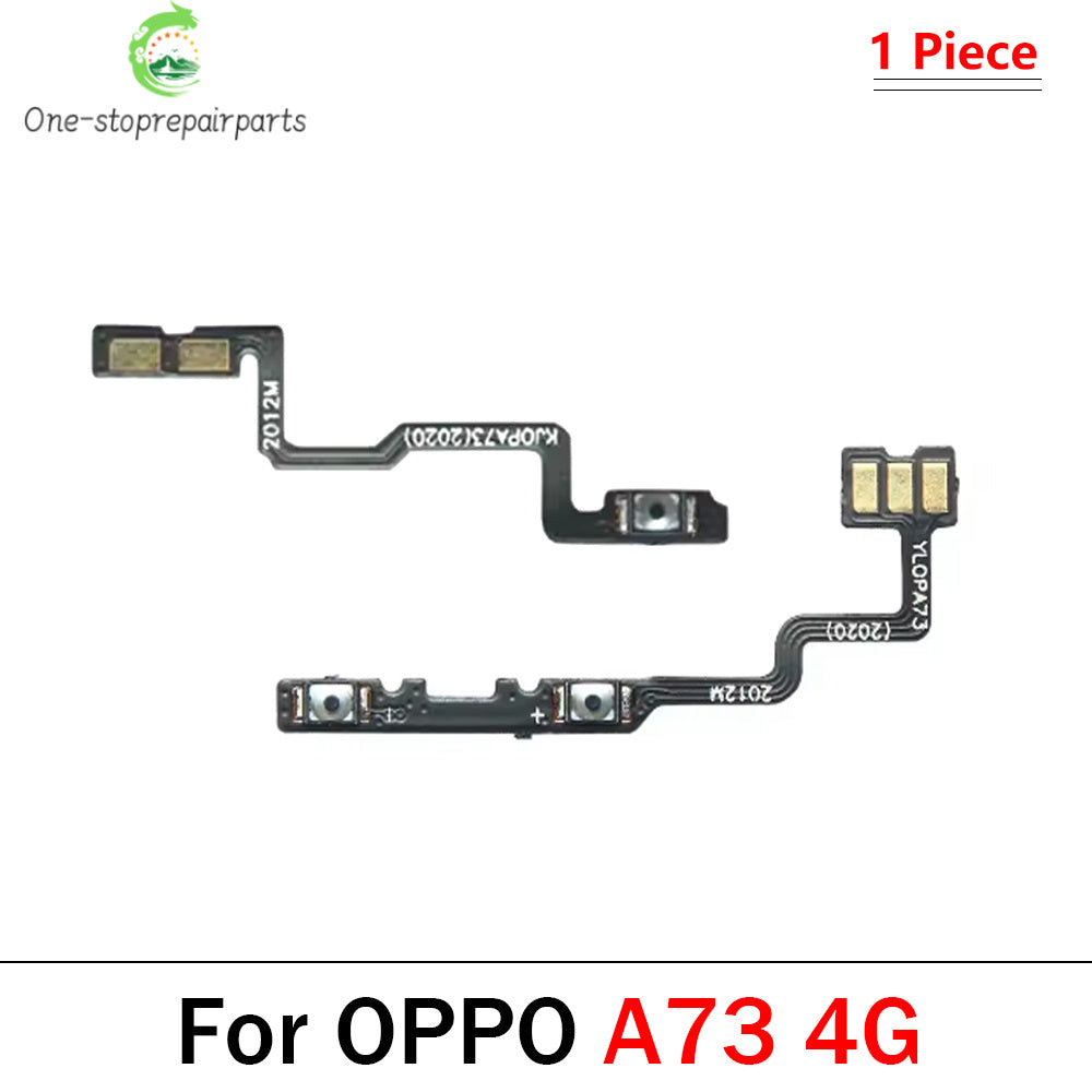 10Pcs, Power On Off Volume Side Button Key Flex Cable For OPPO A12 A15 A16 A52 A53 A54 A55 A57 A72 A73 A74 A93 A94 A95 A96 4G 5G OPPO phone repair parts