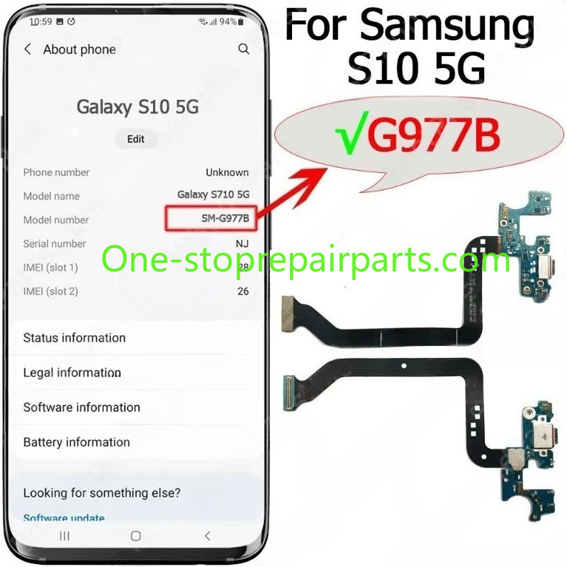Charge Board For Samsung Galaxy S9 Plus S9+ S10 Lite 5G G960 G965 G977 G770 Charging Port Plate Usb Connector Flex Cable Samsung phone repair parts