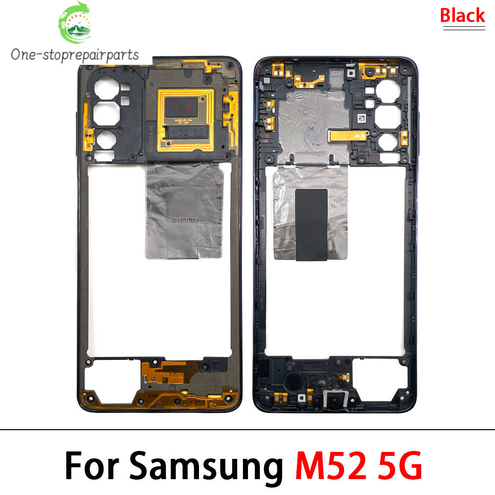 New Middle Frame For Samsung M23 M52 M53 M51 M54 M62 M35 5G M526B M536B M625F Door Housing Bezel Repair Parts Samsung phone repair parts