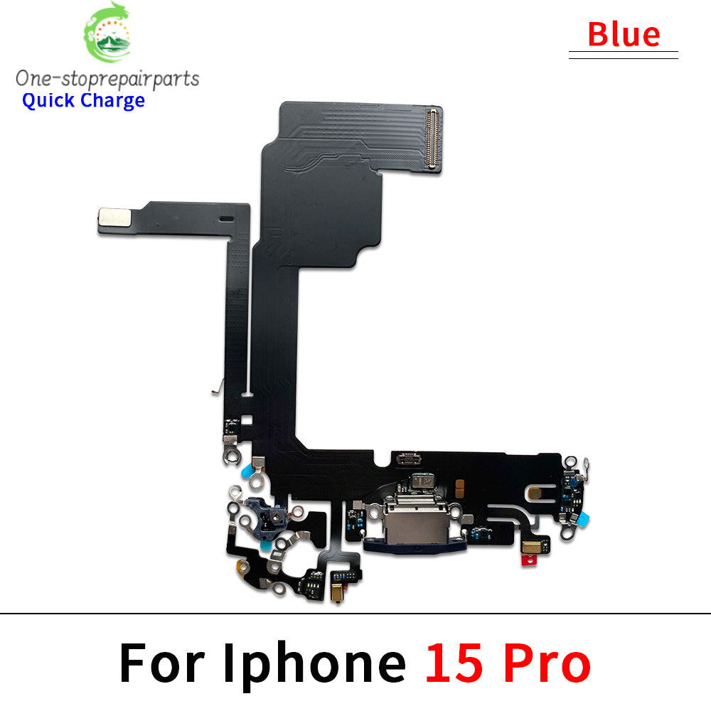 10Pcs, New For iPhone 15 Pro 15Pro Max Plus USB Charging Port Dock Charger Plug Connector Board Flex Cable iPhone phone repair parts