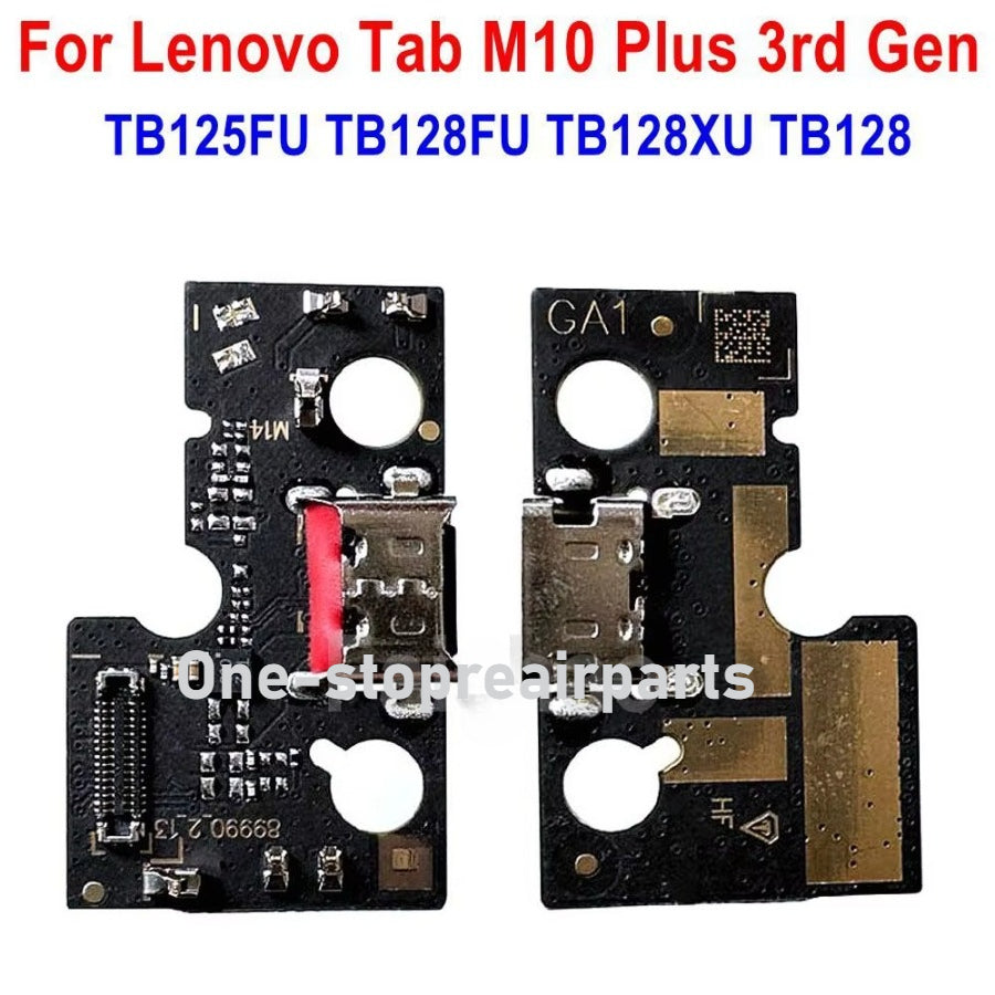 New USB Charging Port Connector Charge Dock Board Flex Cable For Lenovo Tab M10 Plus 3rd Gen TB125FU TB128FU TB128XU TB128 Lenovo Tablet repair parts