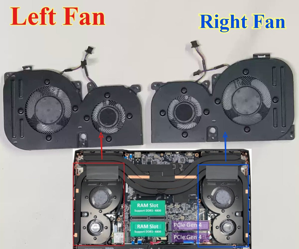 Laptop CPU Cooling Fan for Gigabyte 16 BKF KSB0705 PLB06006S05HH PLB08008S12HH X5L AERO17 RP77 RP75W fan Gigabyte laptop repair parts