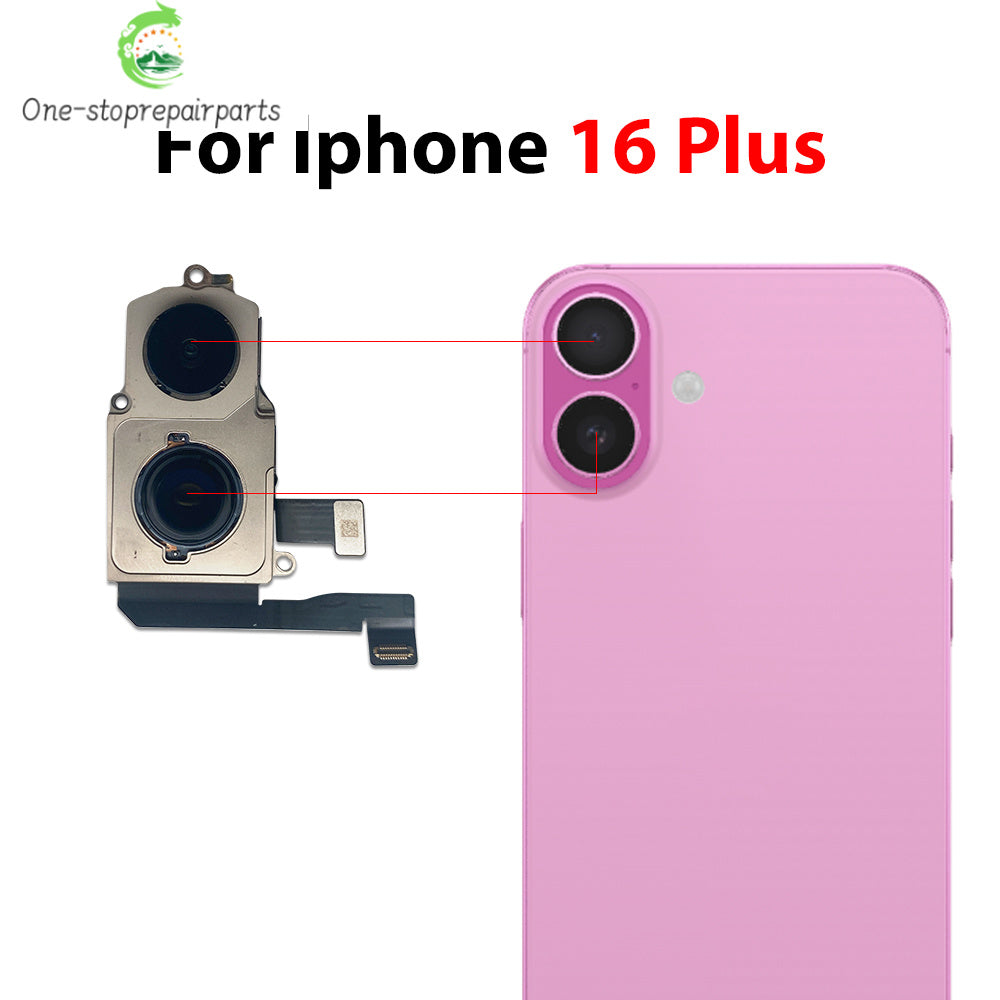 New For iPhone 16 Pro Max Plus 16E Front Camera Flex With Back Rear Camera Module Flex Cable iPhone phone repair parts