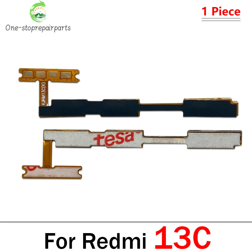 10Pcs, Power Switch On/Off Button Volume Key Button Flex Cable For Xiaomi Redmi 9 9A 9C 9T 10 10A 10C 12 12C 13 13C 14C 15 15C  Xiaomi  Xiao mi phone repair parts