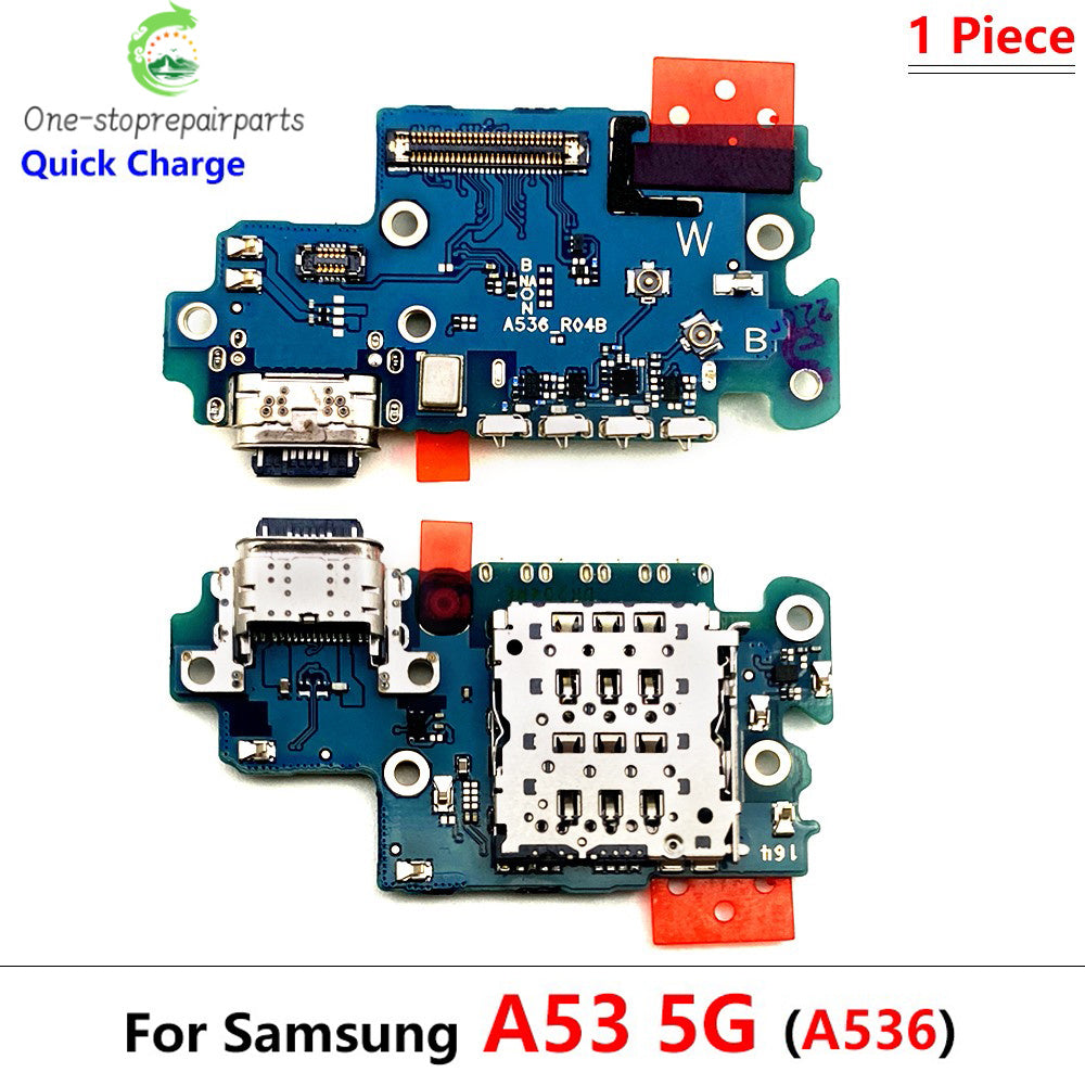 10Pcs USB Charge Port Dock Connector Charging Board Flex Cable For Samsung A03 Core A02 A02s A03s A13 A12 A22 A32 A33 A53 4G 5G Samsung phone repair parts