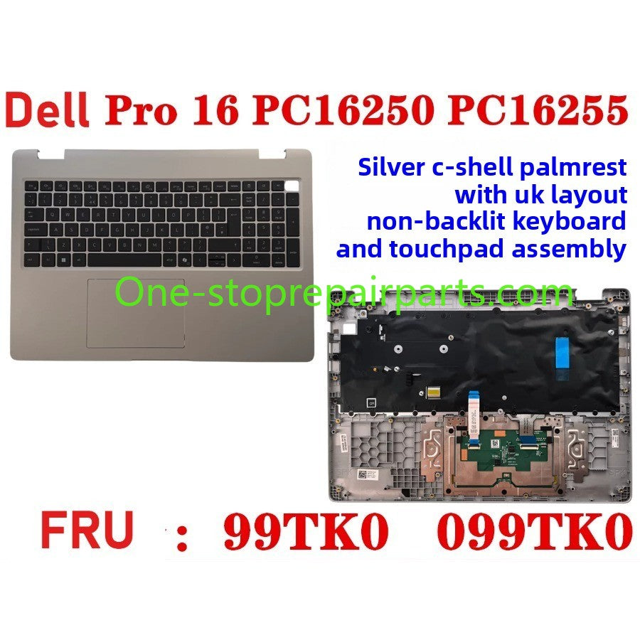 Cover case Keyboard for Dell Pro 16 PC16250 PC16255 Cover case for Dell Pro 16 PC16255 PC16250 LCD Back Cover Bezel frame topcase palmrest upper bottom HINGE 0V1T1X 0388WT 0Y55N3 099TK0 006R8M Dell laptop repair parts