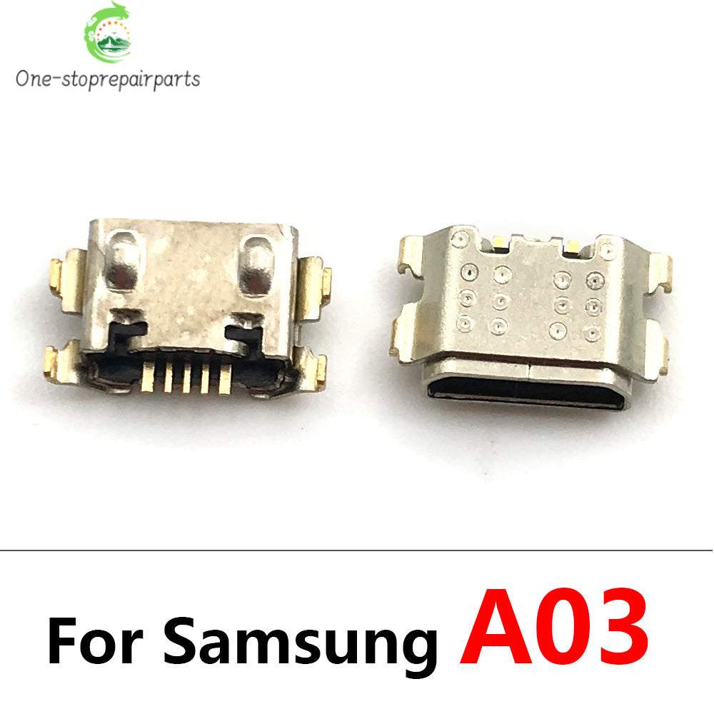 2Pcs，USB jack socket connector charger Charging Port For Samsung A02 A02s A22 A32 A52 A72 A33 A73 A03 Core A03s 4G 5G Samsung phone repair parts