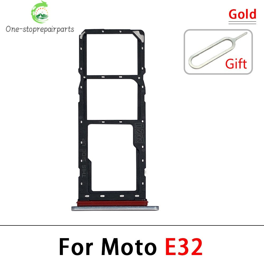 10Pcs, SIM Card Tray Slot Holder Adapter Accessories For Motorola Moto E13 E32 E22 E22i Motorola phone repair parts