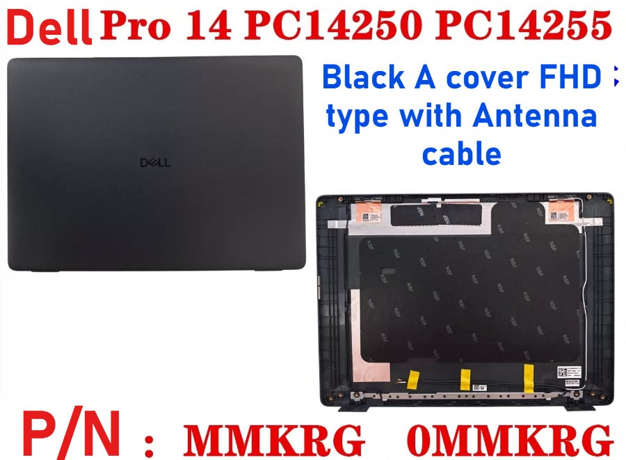 Cover case for Dell Pro 14  PC14250 PC1425 KXWD9 CD3PM GW3JV K7V2D YWHFR 0MCMRV 0DK0V6 0GW3JV 06Y7VN 0N85WC 0N5Y5H 0T0M2P 0GPR8R 0KCFRY 07P3D7 0MMKRG Lcd back housing bezel frame upper tpcase palmrest bottom lower cover hinge Dell laptop repair parts