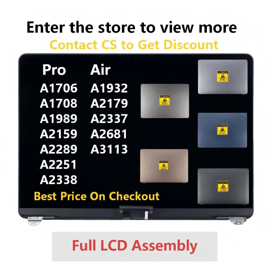 LCD For Macbook Pro Air A2681 A3113 A2338 A2337 A2289 A2251 A2179 A2159 A1989 A1706 A1708 High Quality LCD Screen Assembly Macbook laptop repair parts