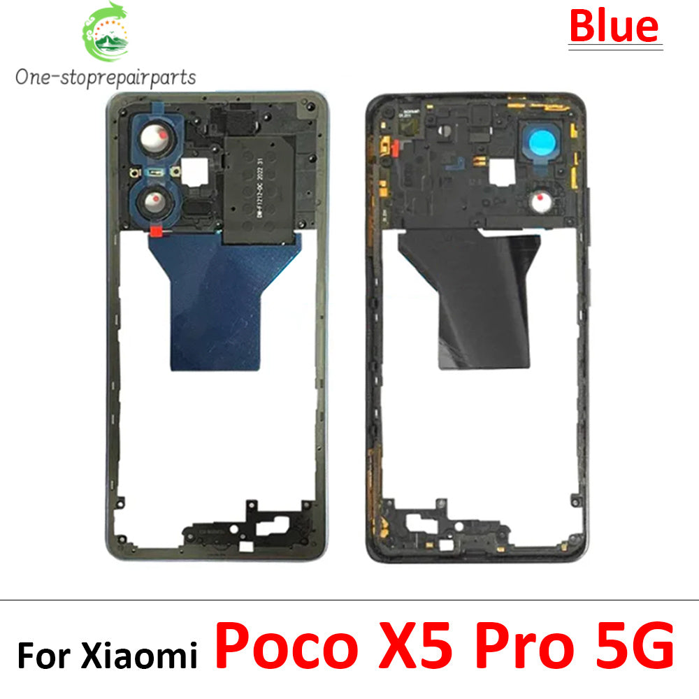 10Pcs, Middle Frame Housing For Xiaomi Poco X3 X4 GT X4 X5 M5s M4 Pro 4G 5G Middle Frame Holder Cover Frame Volume Key Parts  Xiaomi  Xiao mi phone repair parts
