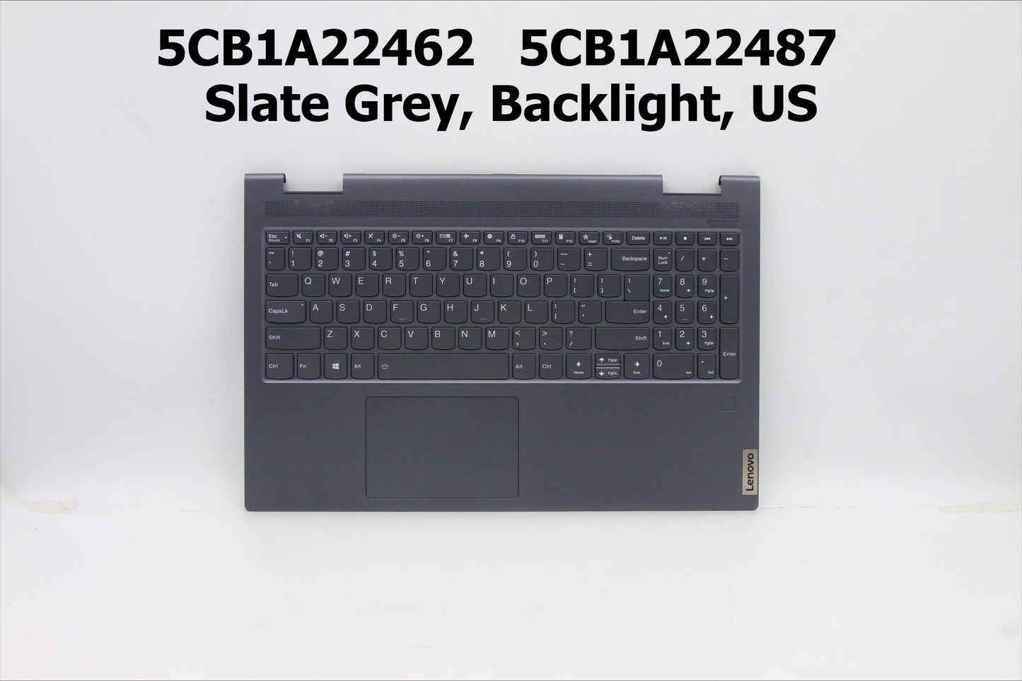 C-Cover with keyboard for Lenovo ideapad Yoga 7-15ITL5 5CB1A22431 5CB1A22456 Dark Moss 5CB1A22462 5CB1A22487 Slate Grey Backlight, US palmrest topcase keyboard
