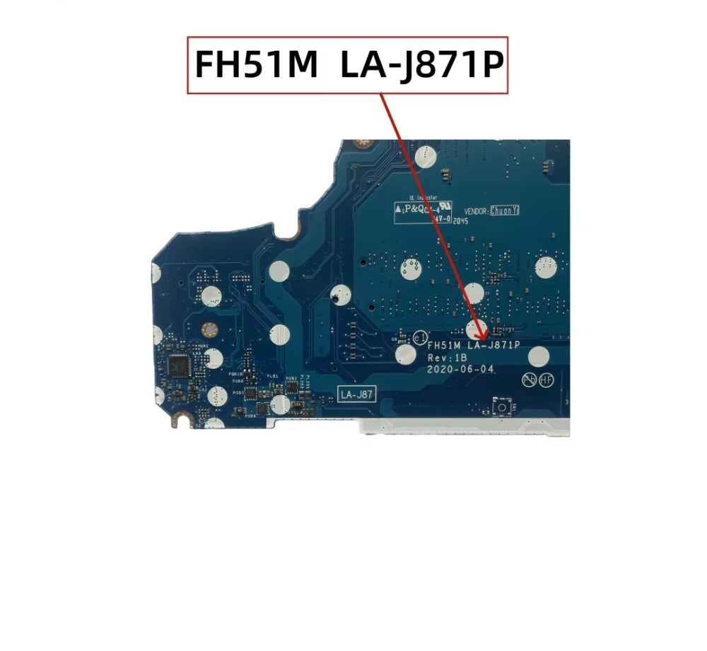 FH51M LA-J871P For Acer Nitro 5 AN515-55 Laptop Motherboard With i5-10300H i7-10750H CPU GTX1650 GTX1650Ti 4GB-GPU NB.Q7M11.001 Acer laptop repair parts