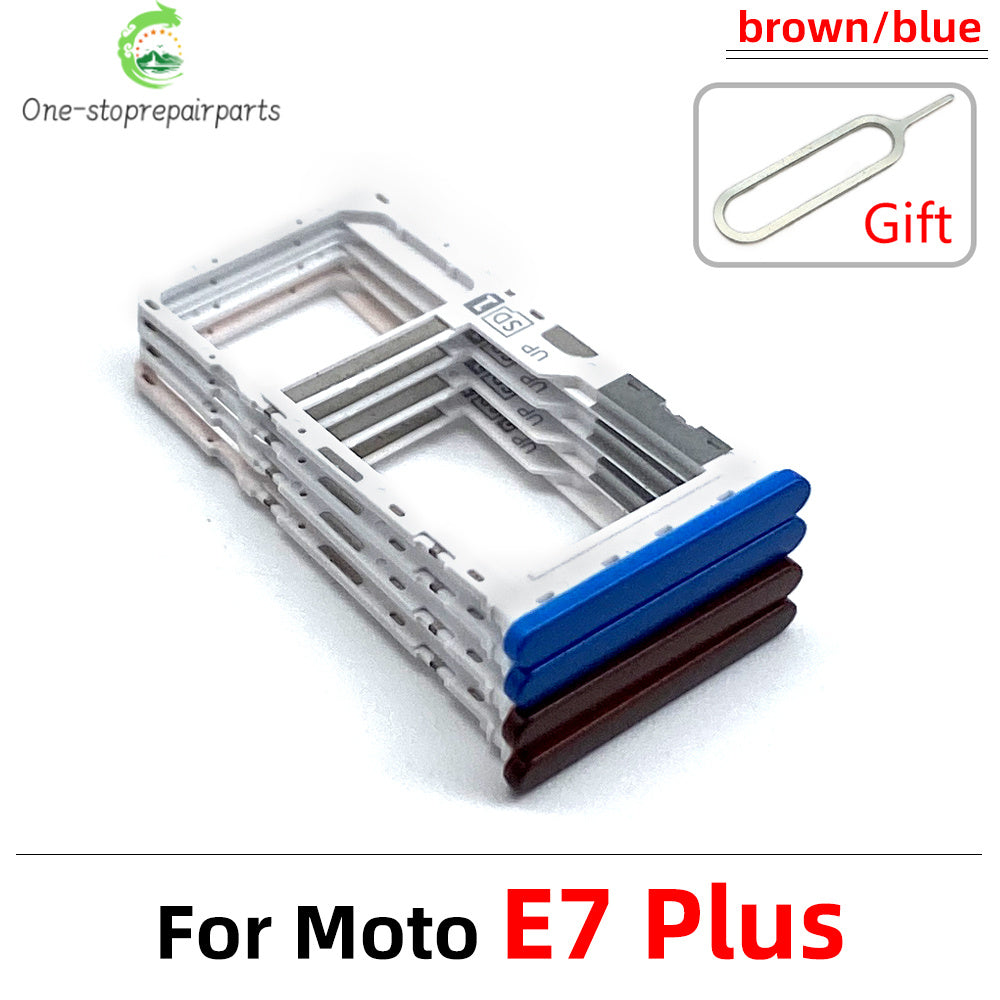 New SiM Tray For Moto E6 Play E6s E7 Plus E7i Power E20 E40 SIM Card Slot SD Card Tray Holder Adapter Motorola phone repair parts
