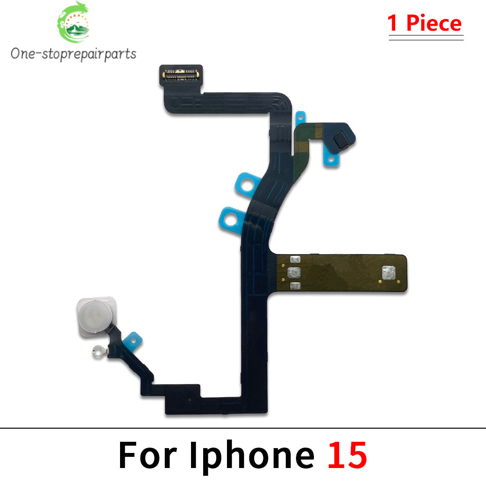 10Pcs, New For iPhone 12 13 14 15 Pro Max Mini Plus Flash Light Lamp Flex Cable LED Flashlight With Microphone iPhone phone repair parts