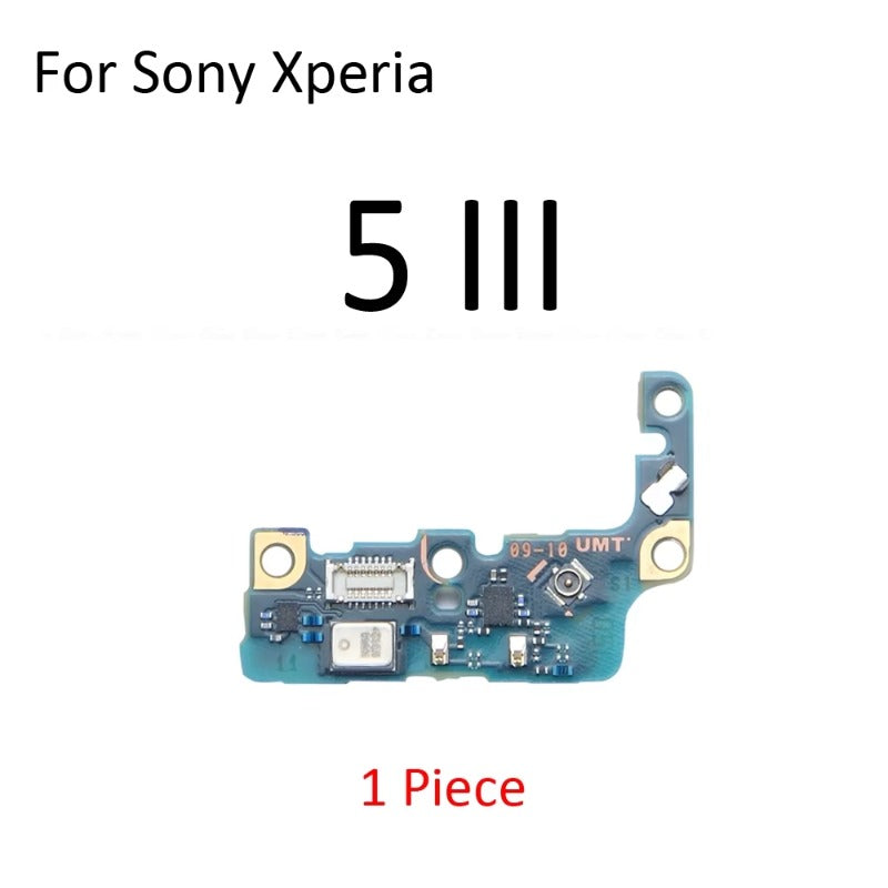 Microphone Mic Module Board SIM SD Card Reader Holder Flex Cable Replacement Parts For Sony Xperia 1 5 10 Plus II III IV Sony phone repair parts