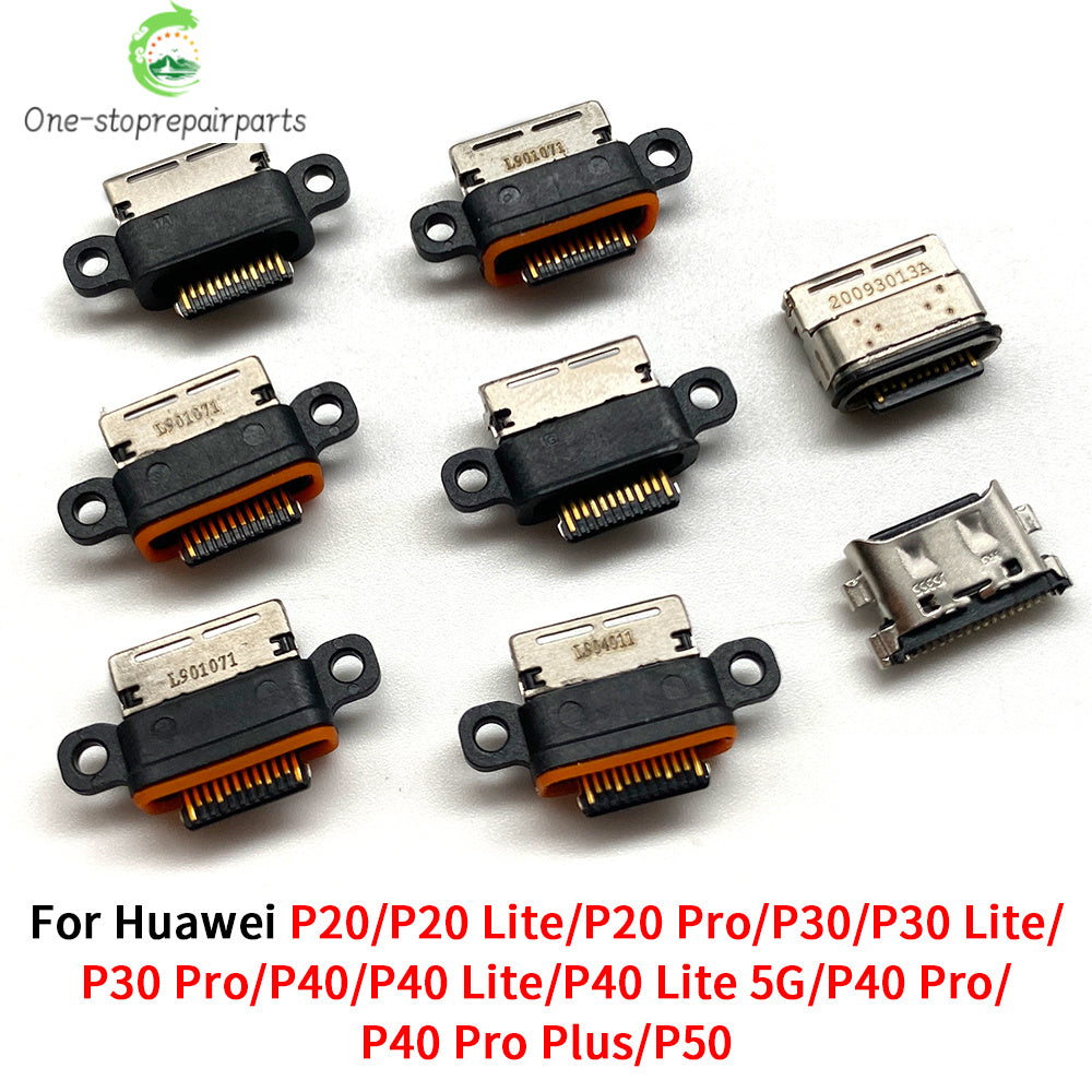 10Pcs, Charger Micro USB Charging Port Dock Connector Socket For Hauwei P20 P30 P40 P50 Lite Pro Plus 5G HUAWEI phone repair parts