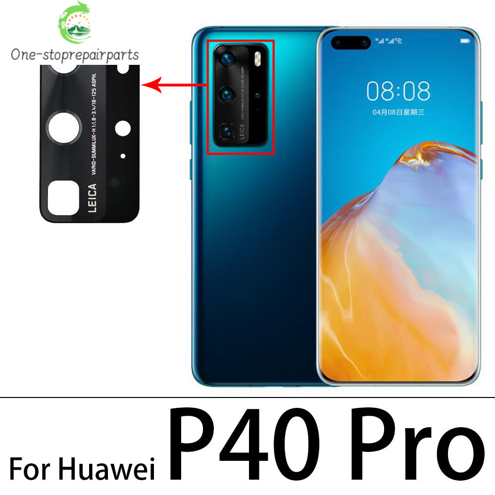 10Pcs/lot,  Back Rear Camera Glass Lens Cover With Adhesive For Huawei P20 P30 P40 P50 Pro Lite E 5G Huawei phone repair parts