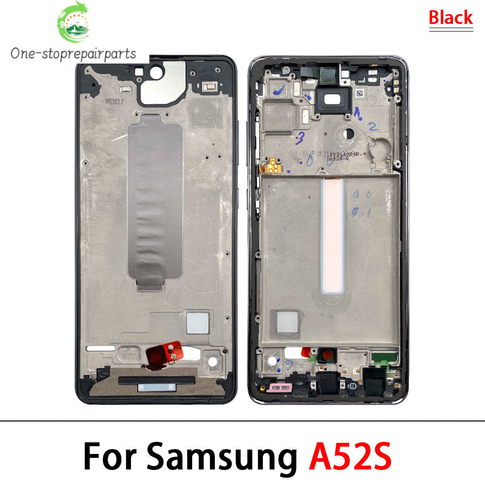 New Front Housing LCD Display Frame For Samsung A02 A02s A12 A22 A32 A52 A52s A72 4G 5G Housing Middle Frame Bezel Plate Cover Samsung phone repair parts