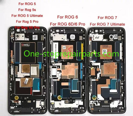 LCD touch screen assembly for ASUS phone ROG7/6/5/3/2 5sPro 6D Ultimate ZS600KL ZS661KS i005DA ZS673KS display panel screen digitizer glass frame
