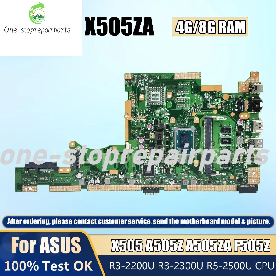 X505ZA Laptop Motherboard For Asus X505ZA X505Z F505Z K505Z A505Z RX505Z Mainboard W/ R3-2200U R5-2500U R7-2700U 4GB/8GB-RAM ASUS laptop repair parts