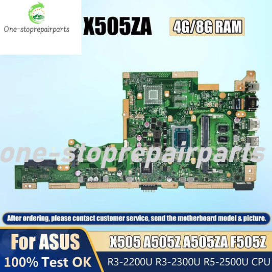 X505ZA Laptop Motherboard For Asus X505ZA X505Z F505Z K505Z A505Z RX505Z Mainboard W/ R3-2200U R5-2500U R7-2700U 4GB/8GB-RAM ASUS laptop repair parts