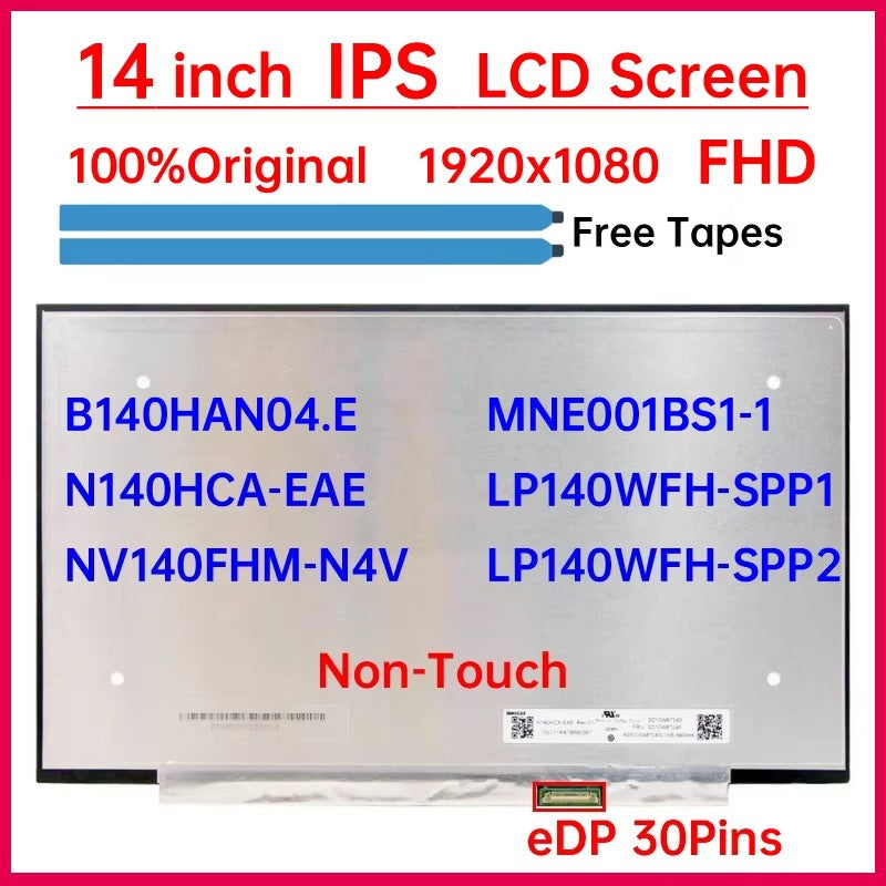 14" IPS LCD Screen B140HAN04.E NV140FHM-N4V N140HCA-EAE MNE001BS1-1 LP140WFH-SPP1 LP140WFH-SPP2 Display Matrix Panel Replacement Laptop screen replacement