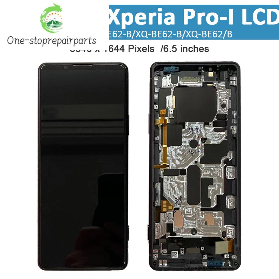 6.5"Original For Sony Xperia Pro-I XQ-BE72/BE62/BE52 LCD Display Touch Screen Digitizer Assembly For Sony Xperia ProI lcd with frame XQ-BE62 lcd Sony phone repair parts
