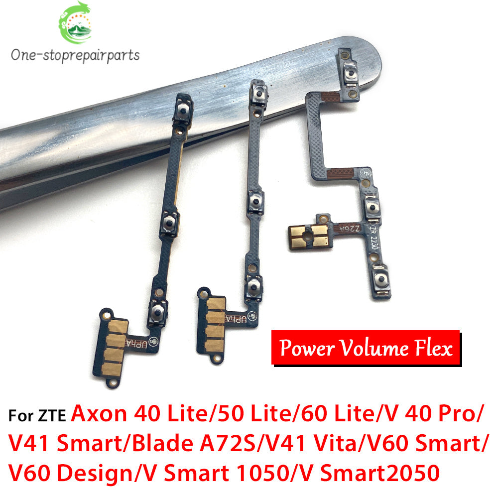 Power On Off Volume Key Button Flex Cable For ZTE V30 V40 V50 V60 V41 Smart Design Vita Axon 40 50 60 Lite ZTE phone repair parts