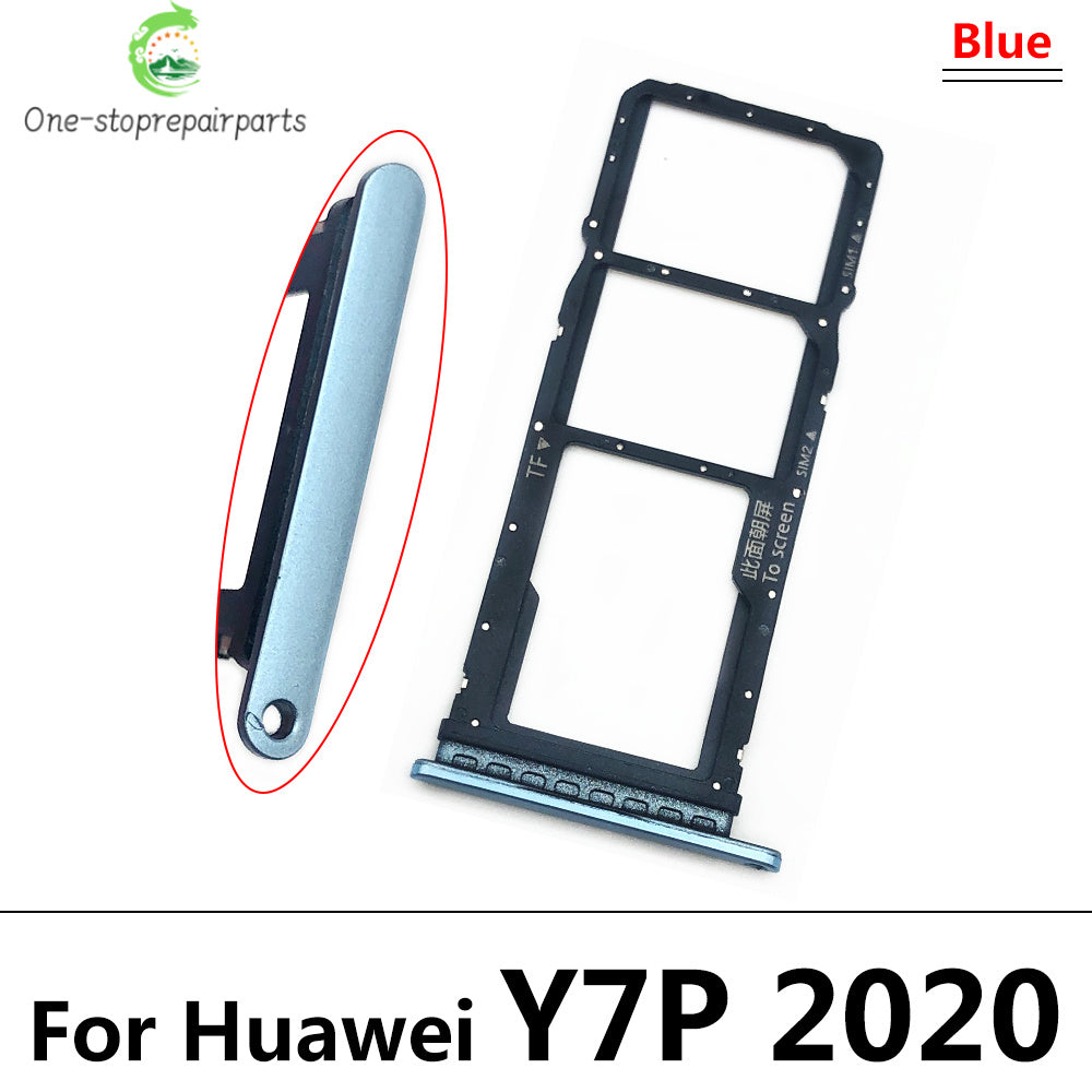 10Pcs/Lot, New For Huawei Y6 Y7P Y8P 2020 Y9 Prime 2019 SIM Card Tray Slot Holder Repairing Parts Huawei phone repair parts